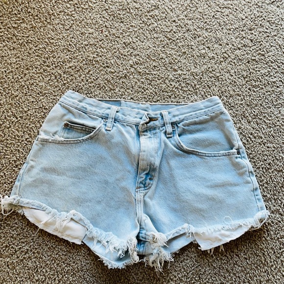 Wrangler Pants - Wrangler vintage light high waisted denim shorts